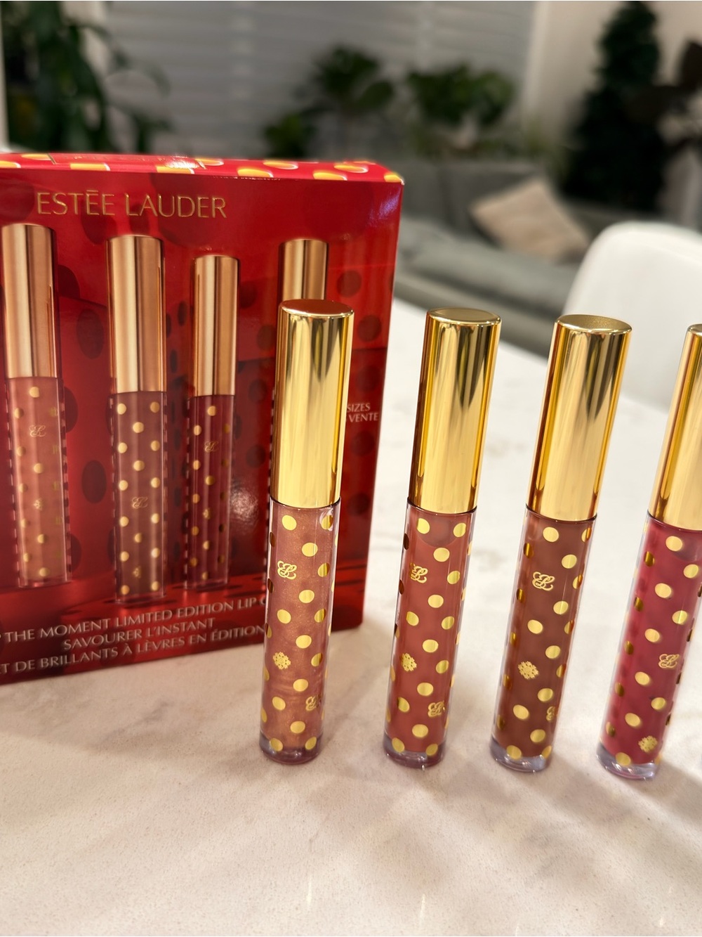 【Brand New】Estee Lauder Lip Gloss Set – 5 Full Size Shades